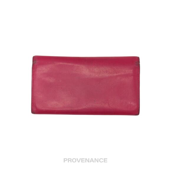 🔴 Saint Laurent Paris SLP Long Wallet - Pink Leather - Picture 2 of 10